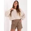 Dámské kraťasy RUE PARIS IT-SN-FL8701.97 DARK BEIGE