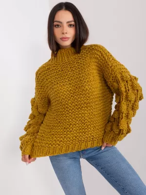 Dámský svetr WOOL FASHION ITALIA AT-SW-2382.97P OLIVE