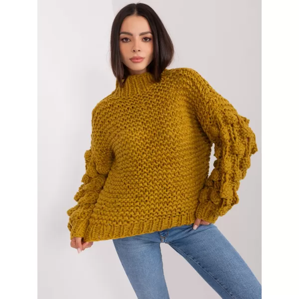  Dámský svetr WOOL FASHION ITALIA AT-SW-2382.97P OLIVE 