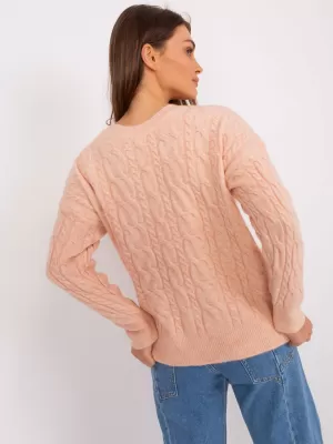 Dámský svetr WOOL FASHION ITALIA AT-SW-2335-1.68P PEACH