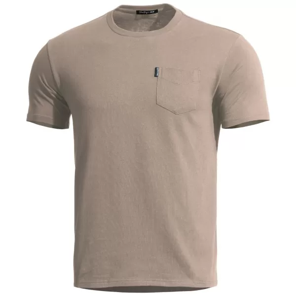  Pánské triko PENTAGON AGERON WITH POCKET K09012-PO-04 KHAKI 