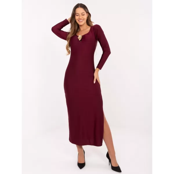  Dámské šaty ITALY MODA IT-SK-21619.97 BURGUNDY 