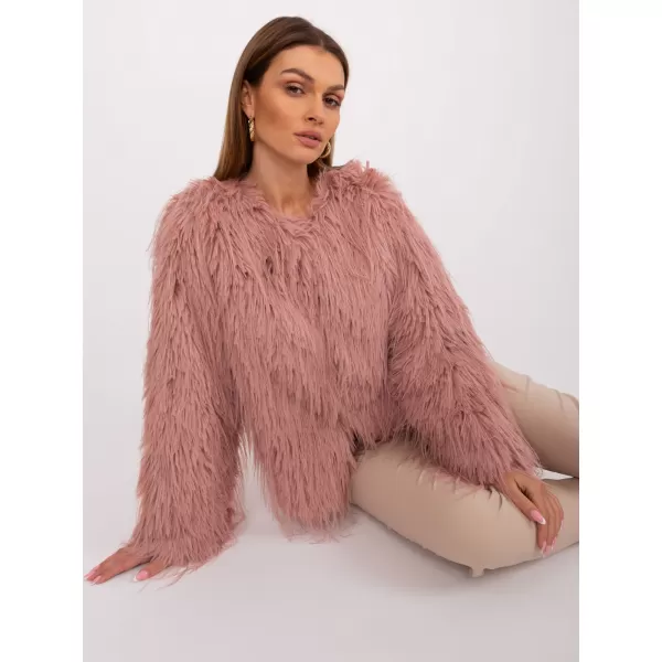  Dámská bunda WOOL FASHION ITALIA AT-KR-2359.96P DARK PINK 