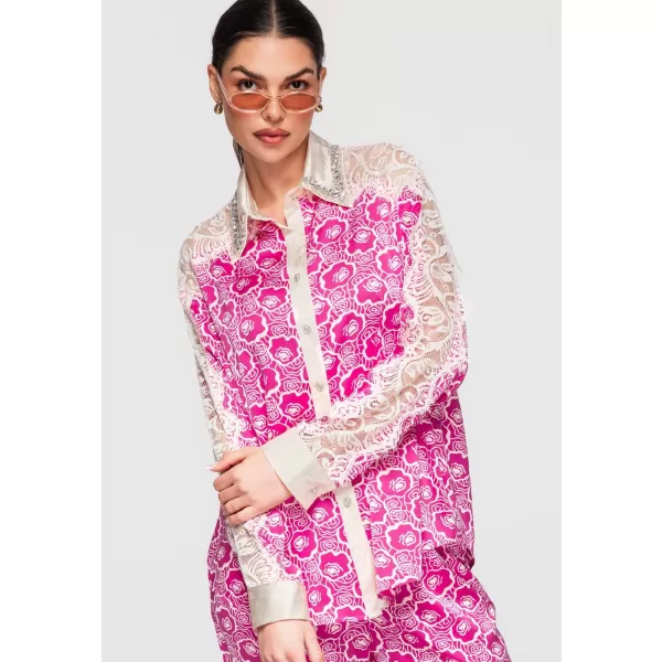  Dámská košile LARICA OW-SH-E0023 FUCHSIA 