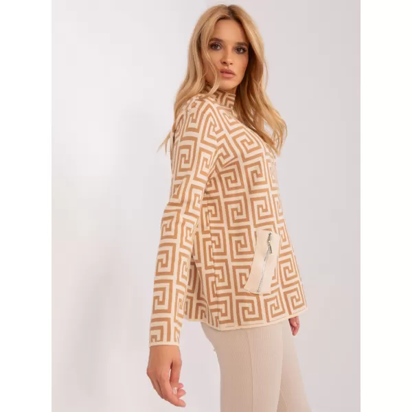  Dámský svetr WOOL FASHION ITALIA AT-SW-2341.00P CAMEL 