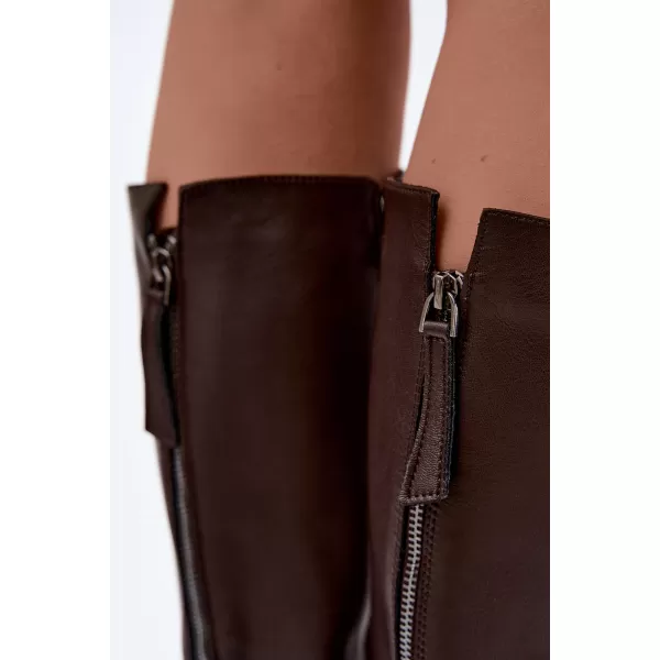 Dámské kozačky S.BARSKI JC62-1036 BROWN 