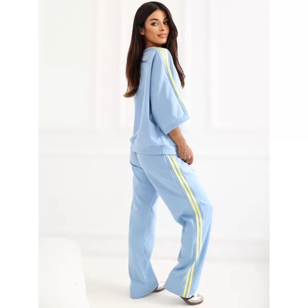  Dámská tepláková souprava RUE PARIS IT-KMPL-22215.77 LIGHT BLUE 