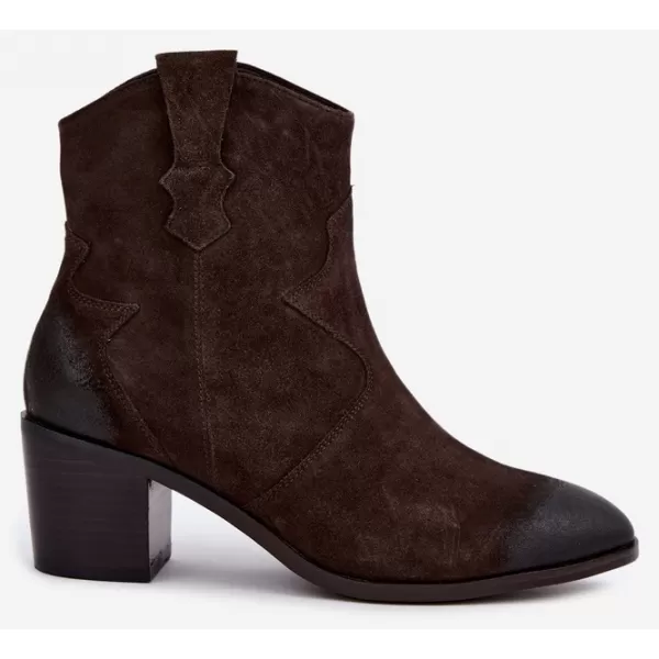  Dámské kovbojky D&A CR62-3395 DARK BROWN 