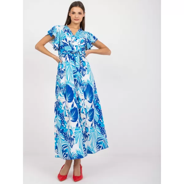  Dámské šaty ITALY MODA DHJ-SK-13203-1.03X WHITE-BLUE 
