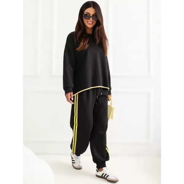  Dámská tepláková souprava RUE PARIS IT-KMPL-22216.75 BLACK 