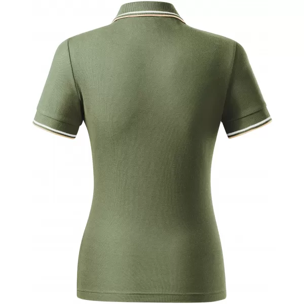  Dámské triko s límečkem MALFINI FOCUS 233 KHAKI 