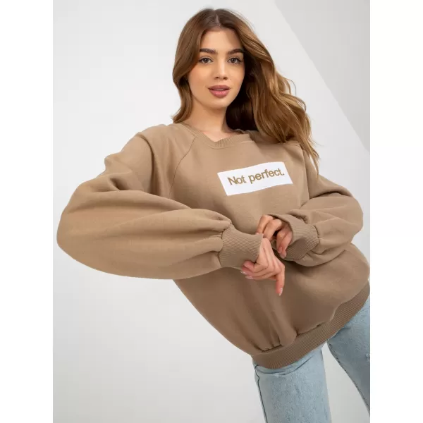 Dámská mikina EX MODA EM-BL-N652.46 DARK BEIGE 