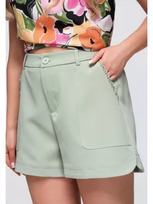Dámské kraťasy OMBRE OW-ST-E0009 LIGHT GREEN