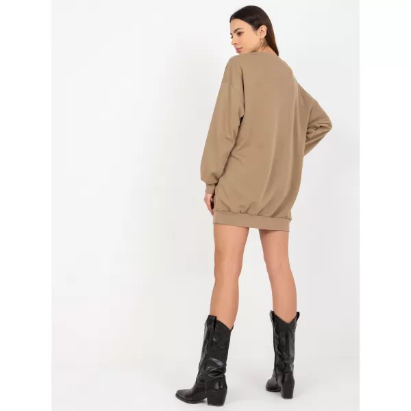  Dámská mikina EX MODA EM-BL-U719.82P DARK BEIGE 