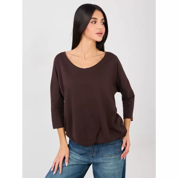  Dámské triko RUE PARIS RV-BZ-A1091.16 DARK BROWN 