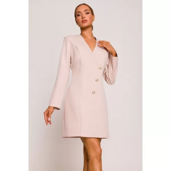 Dámské šaty MOE M793 LIGHT BEIGE 