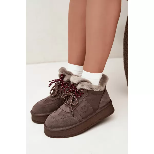  Dámské sněhule BIG STAR SHOES UU274313 BROWN/BEIGE 
