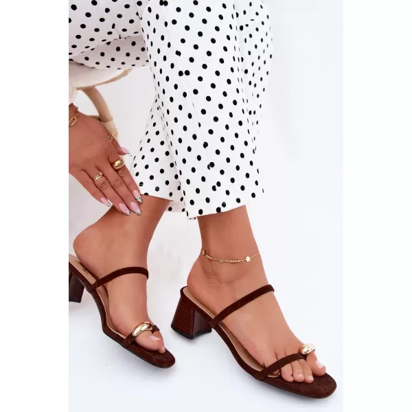  Dámské pantofle BOTO 22-391 BROWN 