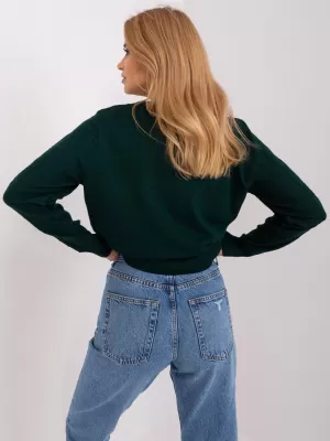 Dámský svetr WOOL FASHION ITALIA AT-SW-2231A.00P DARK GREEN