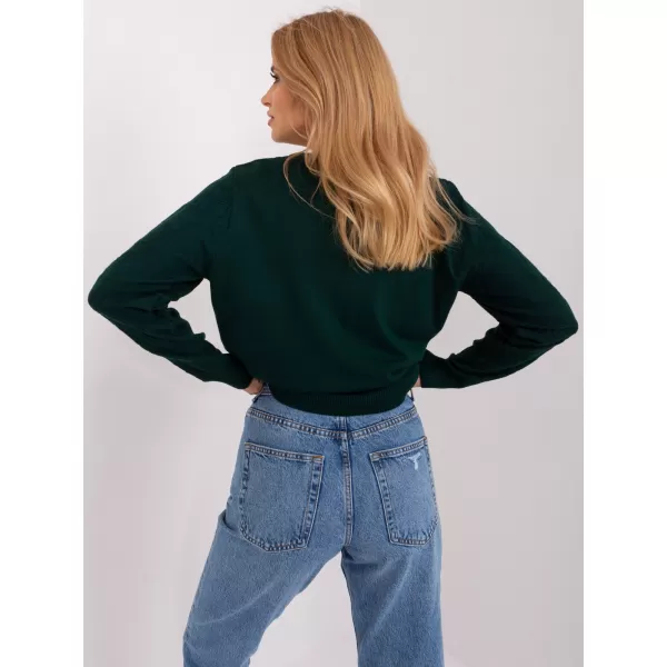  Dámský svetr WOOL FASHION ITALIA AT-SW-2231A.00P DARK GREEN 