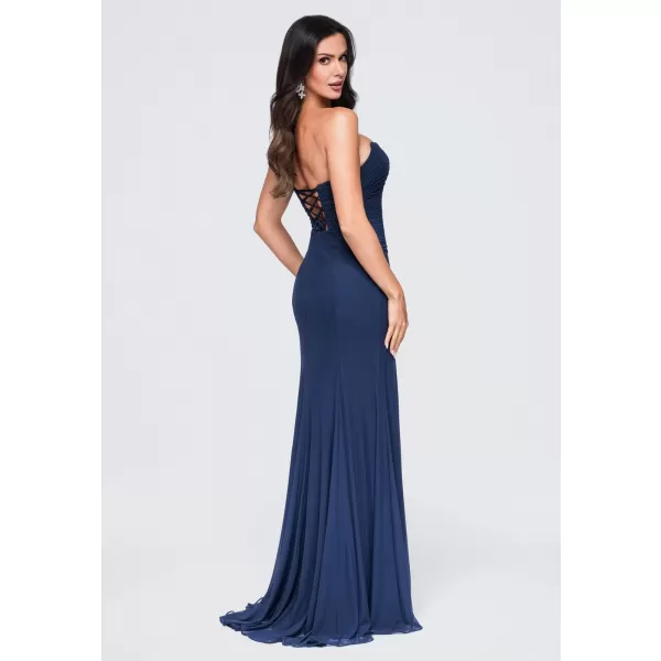  Dámské šaty LARICA LA-OM-DLR437 NAVY BLUE 