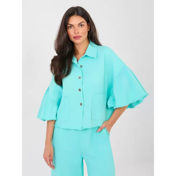  Dámská bunda RUE PARIS IT-KR-FL9998.85 TURQUOISE 