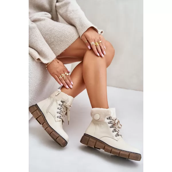  Dámské traperky BOTO 24BT02-7973 BEIGE 