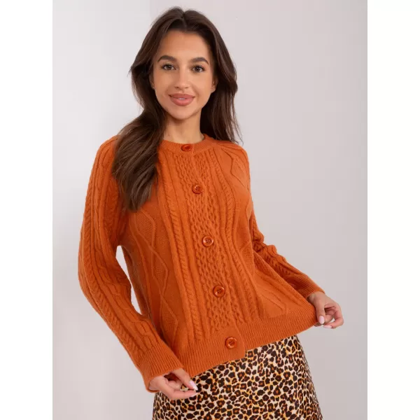 Dámský svetr WOOL FASHION ITALIA AT-SW-2346-2.99P DARK ORANGE 