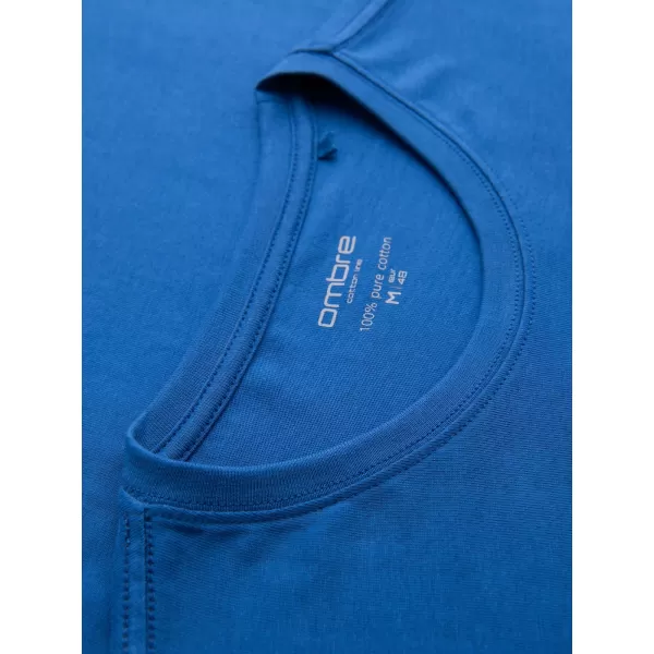  Pánské tričko OMBRE OM-LSBL-0142 BLUE 
