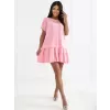Dámské šaty RUE PARIS RV-SK-A1229.10P BRIGHT PINK