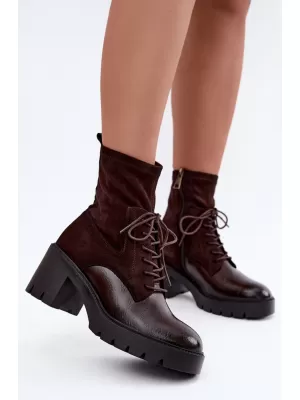 Dámské kotníkové boty VINCEZA 58665 CHOCOLATE