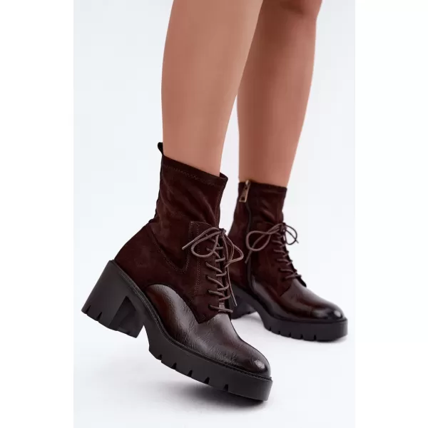  Dámské kotníkové boty VINCEZA 58665 CHOCOLATE 