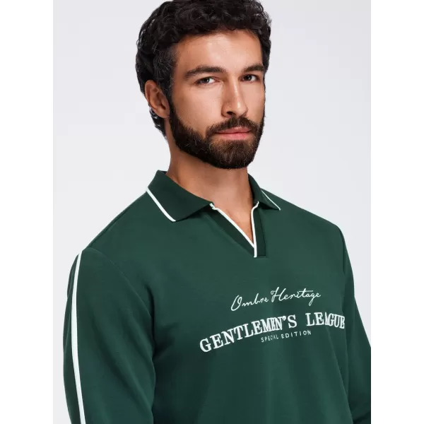  Pánská mikina OMBRE OM-SSNZ-0268 DARK GREEN 