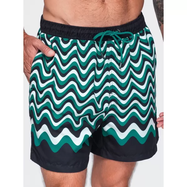  Pánské kraťasy OMBRE OM-SRSS-0221 GREEN AND BLACK 