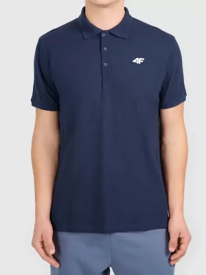 Pánské triko s límečkem 4F 4FWMM00TPTSM0771 NAVY
