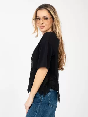 Dámské triko FACTORY PRICE IT-BZ-JL07.71 BLACK