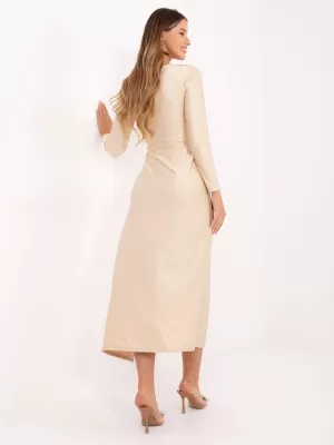 Dámské šaty ITALY MODA IT-SK-21609.83 LIGHT BEIGE