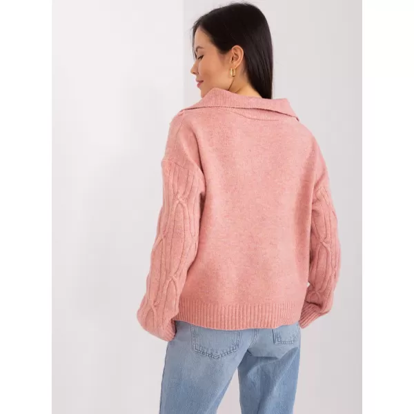  Dámský svetr WOOL FASHION ITALIA AT-SW-2349-2.96 DARK PINK 