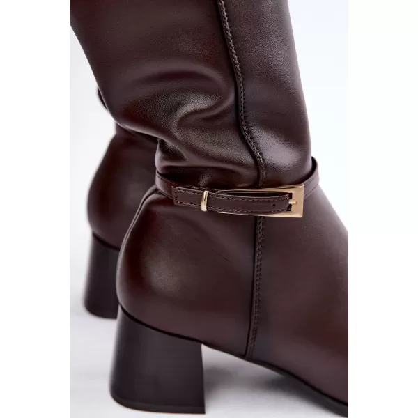  Dámské kozačky SERGIO LEONE KZ-31-S CHOCOLATE 