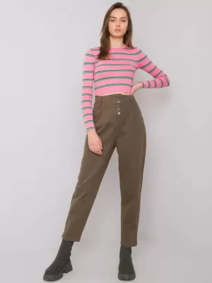 Dámské džíny FACTORY PRICE MR-SP-5166-1.42 KHAKI