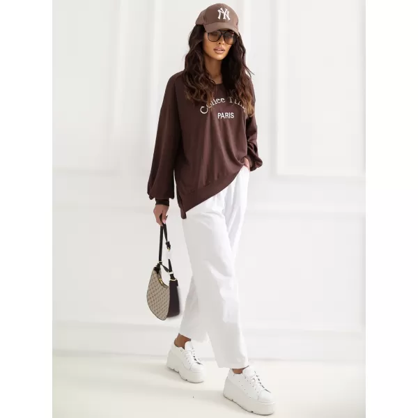  Dámská mikina RUE PARIS RV-BL-A1220.11 DARK BROWN 