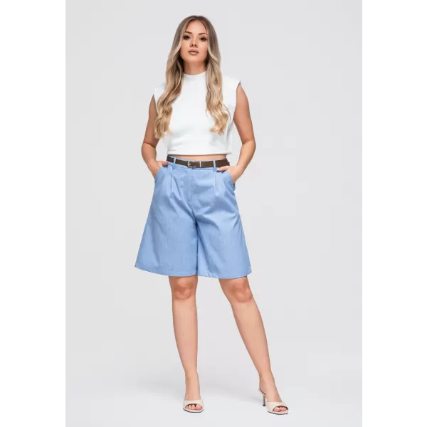  Dámské kraťasy OMBRE OW-ST-E0016 BLUE 
