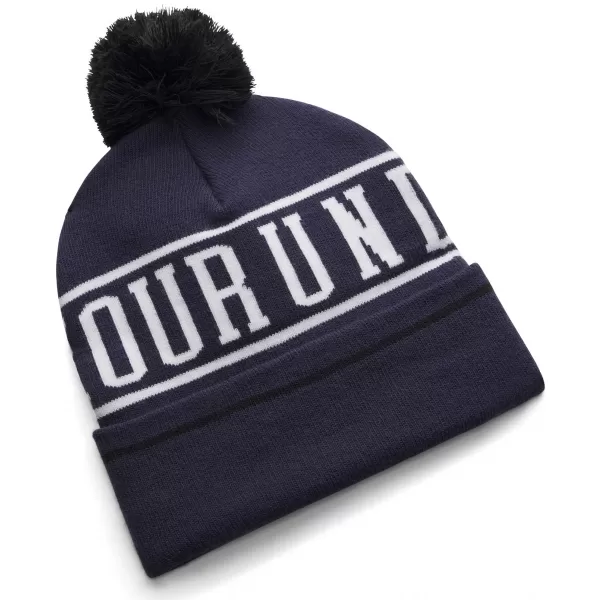  Pánská čepice UNDER ARMOUR M HALFTIME POM BEANIE 1386634-411 MODRÁ 