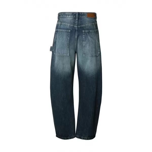  Pánské kalhoty URBAN CLASSICS TB8057 DARK BLUE MARBLE WASHED 