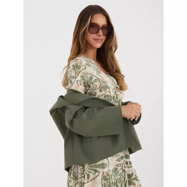  Dámský kabát RUE PARIS IT-KR-FL8897KSM.00 KHAKI 