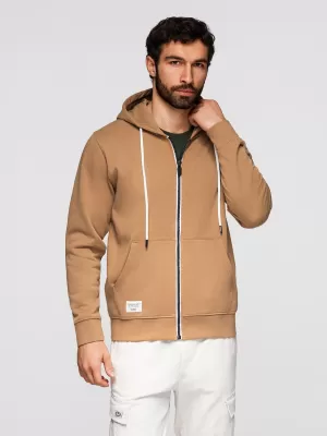 Pánská mikina OMBRE OM-SSBZ-0272 BROWN