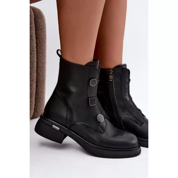  Dámské kotníkové boty D&A MK62-7030 BLACK 