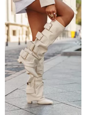 Dámské kozačky BOTO 7677A BEIGE