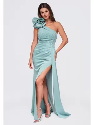Dámské šaty LARICA LA-OM-DLR445 MINT GREEN