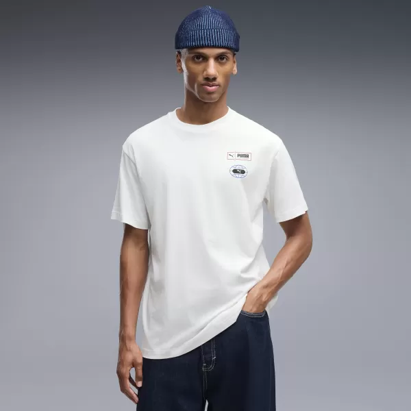  Pánské triko PUMA GRAPHICS RELAXED STACKED TEE 69436802 PUMA WHITE 